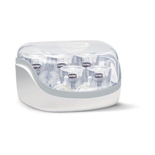 Esterilizador de biberones Chicco vapor capacidad 5 botellas blanco