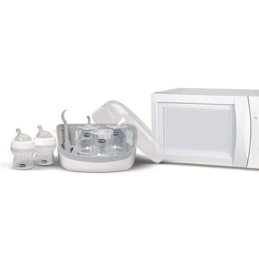 Esterilizador de biberones Chicco vapor capacidad 5 botellas blanco