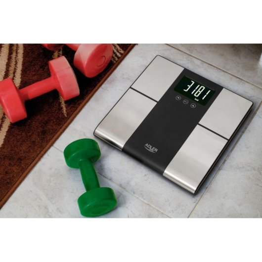 Balança Digital Adler AD 8165 Até 225 kg IMC Gordura Corporal Desligar Automático