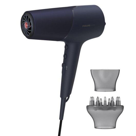 Secador de Cabelo Iónico Philips BHD510/00 2300W 6 Temperaturas 6 Velocidades Difusor Navy