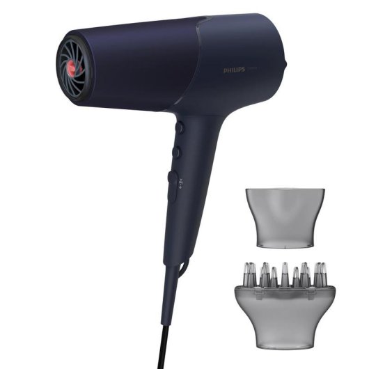 Secador de Cabelo Iónico Philips BHD510/00 2300W 6 Temperaturas 6 Velocidades Difusor Navy