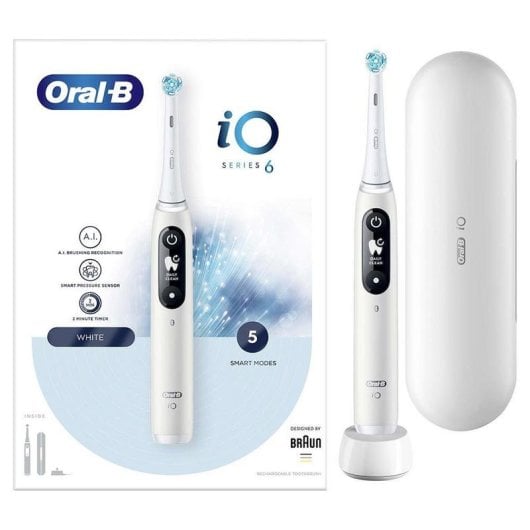 Cepillo de Dientes Oscilante Rotativo Oral-B iO 5 Modos 1 Cabezal Sensor de Presión Bluetooth