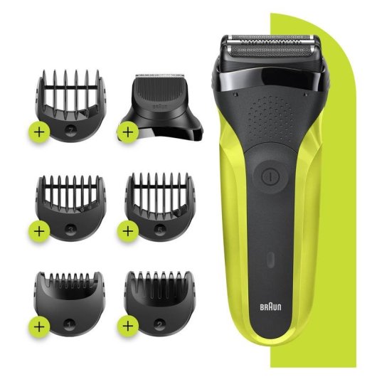 Afeitadora Facial Braun Series 3 300BT Inalámbrica 30min Seco y Mojado 3 Cuchillas Recortador