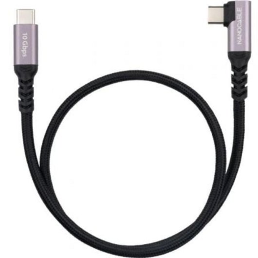 Cable USB-C a USB-C Nanocable 1 m Negro 10 Gbps 100 W