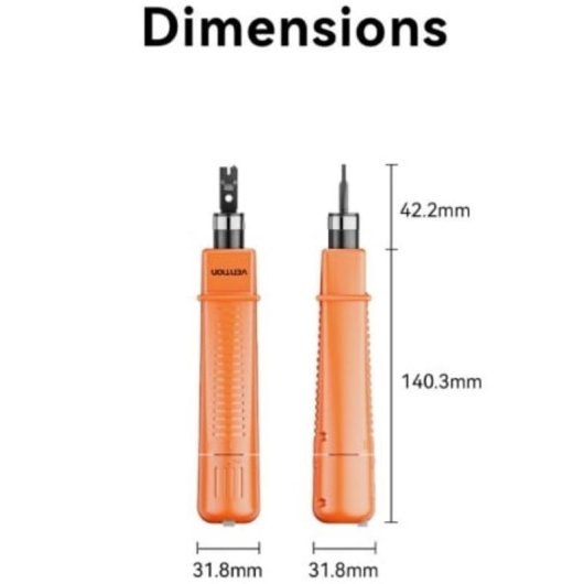 Herramienta de impacto Punch Down Vention KECO0 Naranja y gris