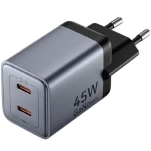 Cargador Pared GaN Vention TZ-FCDH0-EU 45W USB-C + Cable USB-C 1m