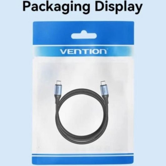 Cable USB-C a USB-C Vention TREBF 5A 240W 1m Negro y Azul
