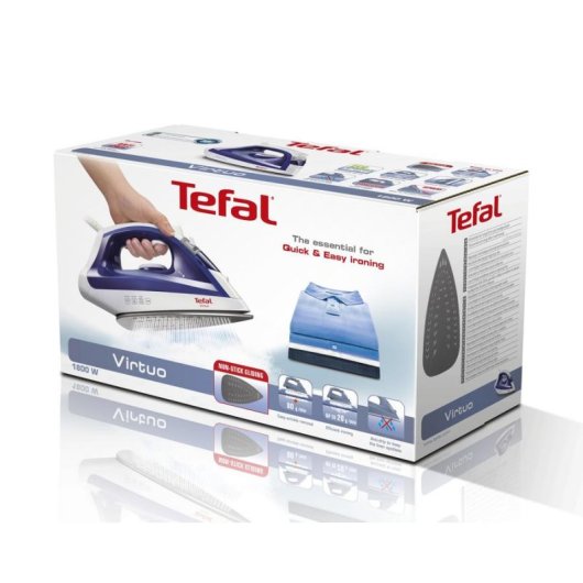 Ferro a vapor Tefal Virtuo FV1711 Suela Durilium 1800W Violeta/Branco