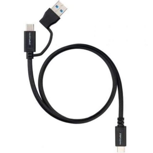 Cable USB-C 3.2 Gen2 Nanocable 10.01.4801 1 m 60 W 10 Gbps Negro