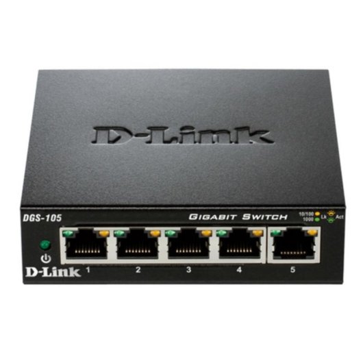 Conmutatore Ethernet D-Link DGS-105 5 Porte Gigabit Non Amministrato L2