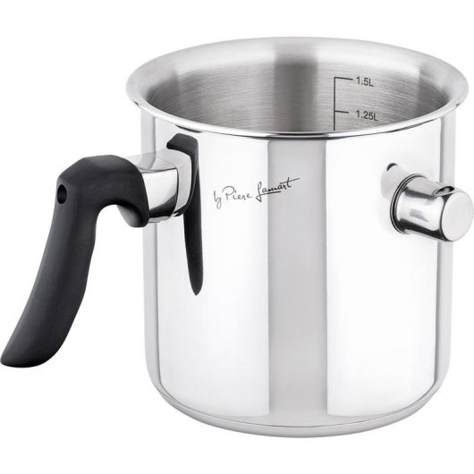 Cazos para leche Lamart LT1068 1,5 L Acero inoxidable Baquelita Negro