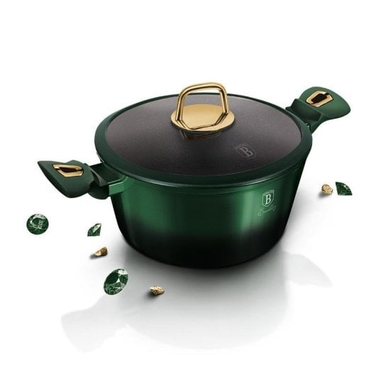 Cazuela para hornear Berlinger Haus BH/6058 Aluminio 4,1 L Inducción Negro/Verde
