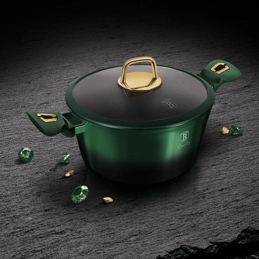 Cazuela para hornear Berlinger Haus BH/6058 Aluminio 4,1 L Inducción Negro/Verde