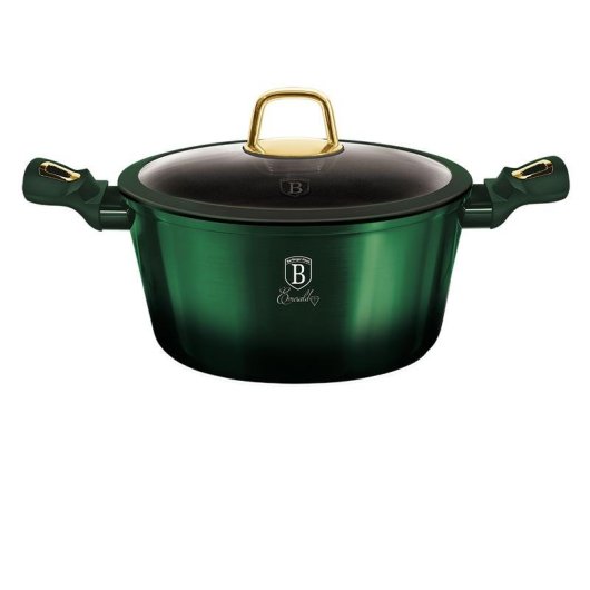 Cazuela para hornear Berlinger Haus BH/6058 Aluminio 4,1 L Inducción Negro/Verde