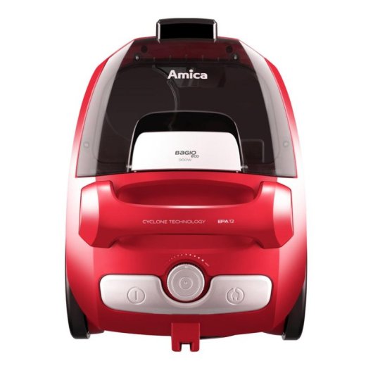 Aspirateur sans Sac Amica Bagio Eco VM3044 900W 1,5L EPA 12 Noir Rouge Argent
