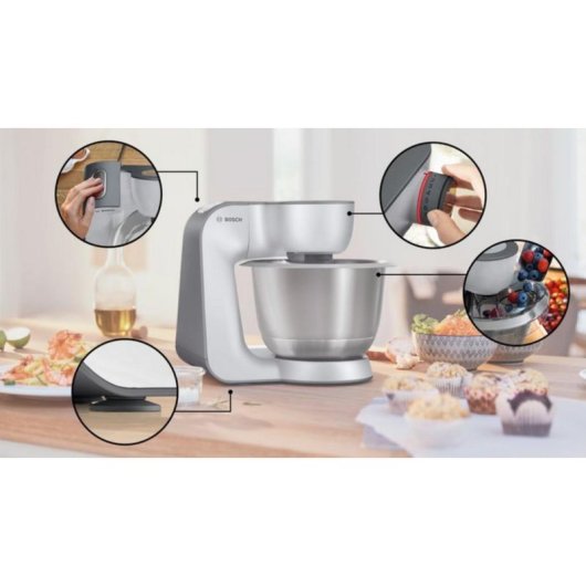 Robot da cucina Bosch MUM 5 3,9 L Nero Acciaio inossidabile 1000 W