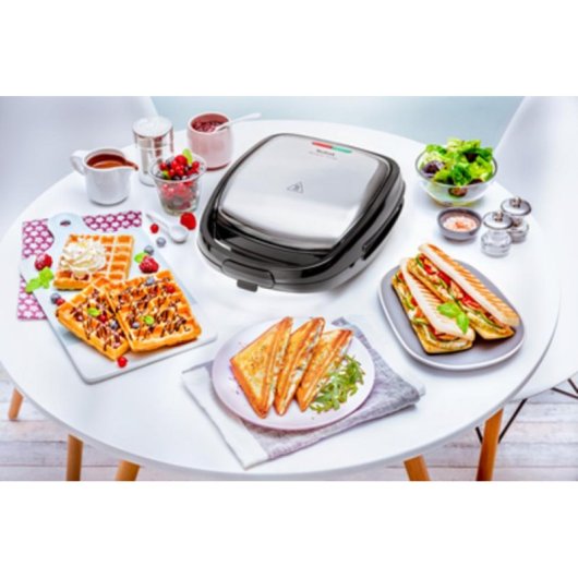 Sandwichera Tefal SW341D12 Nero Acciaio Inossidabile 700 W