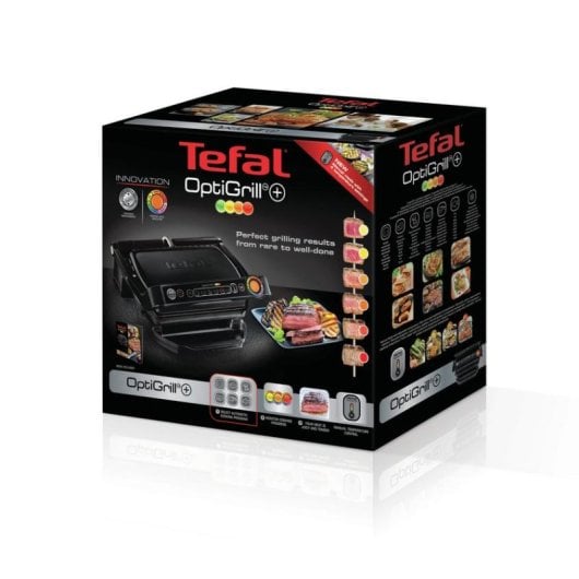 Elektrischer Grill Tefal OptiGrill + GC7128 Schwarz Edelstahl 30 x 20 cm