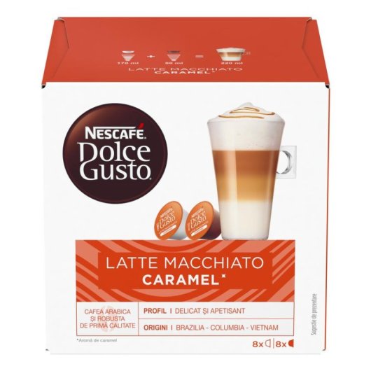 Cápsula de café Nescafé Dolce Gusto Caramel Latte Macchiato 16 peças