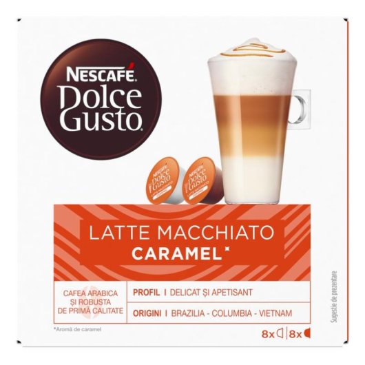 Cápsula de café Nescafé Dolce Gusto Caramel Latte Macchiato 16 peças