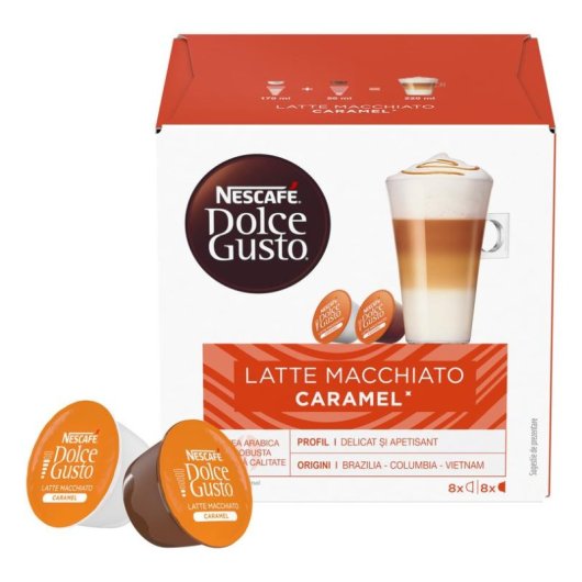 Cápsula de café Nescafé Dolce Gusto Caramel Latte Macchiato 16 peças