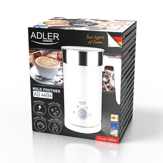Calentador/Espumador de Leche Adler AD 4494 Automático 500W 300ml Blanco