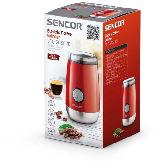 Triturador con cuchillas Sencor SCG 2050RD 60 g Rojo 150 W