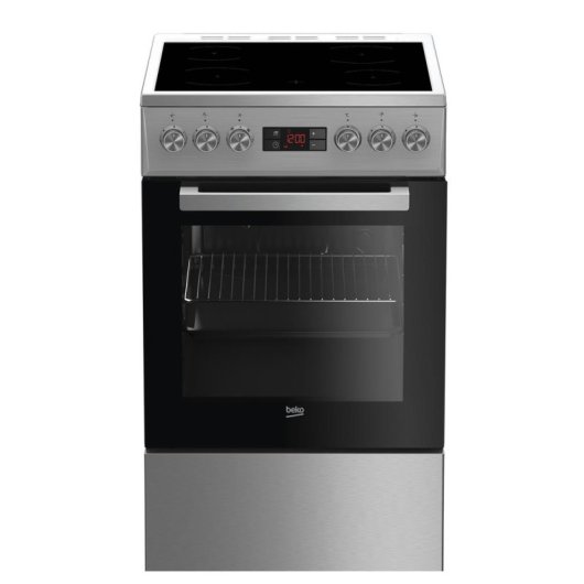 Cocina independiente Beko FSM57300GX Acero inoxidable 4 zonas cerámicas horno 55L