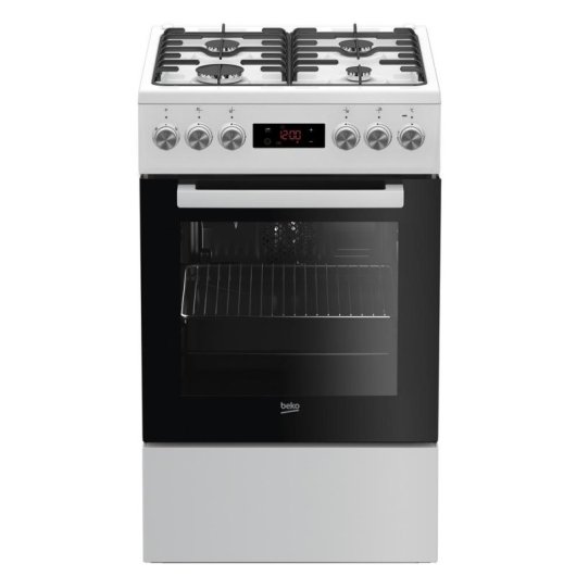 Cocina Independiente Beko FSE52320DWD Blanco 4 Zonas Gas 55 L Clase A