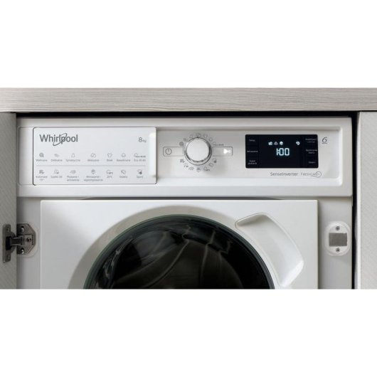 Lavadora Whirlpool BI WMWG 81485 PL Carga Frontal 8 kg 1351 rpm B Blanca con Pantalla y Tecnología Invertida