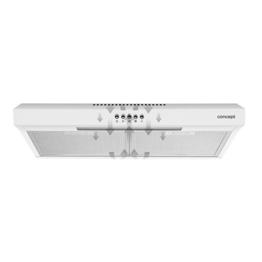 Campana extractora Concept OPP1260WH Canalisation/Recirculation 60cm blanche avec filtre métallique