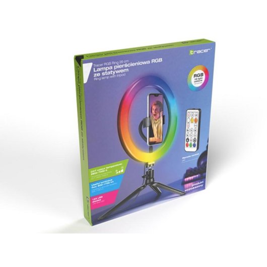 Anillo de iluminación Tracer TRAOSW46807 LED 1700 lm 2800K-7000K Negro