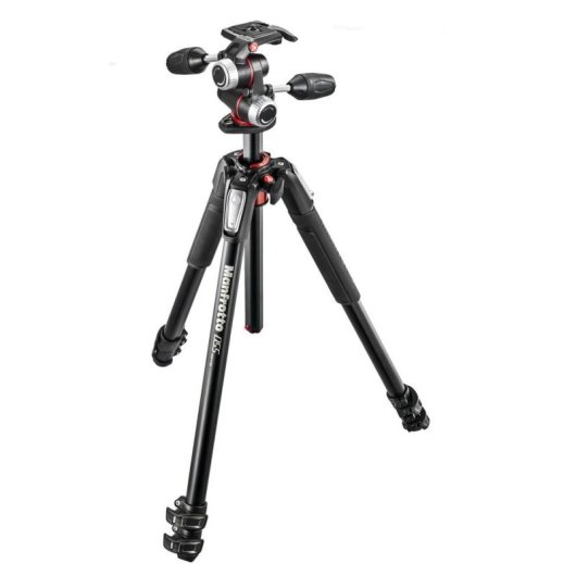 Tripode Alluminio 3 Sezioni Manfrotto MK055XPRO3-3W Testa 3-Vie