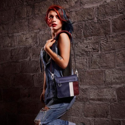 Bolsa Fotográfica Messenger Smile Urban Nomad Wind S Universal Azul Granate Blanco