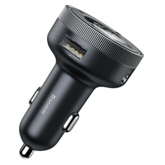 Cargador Baseus Energy Column Interior Encendedor de Cigarrillos 5V Negro