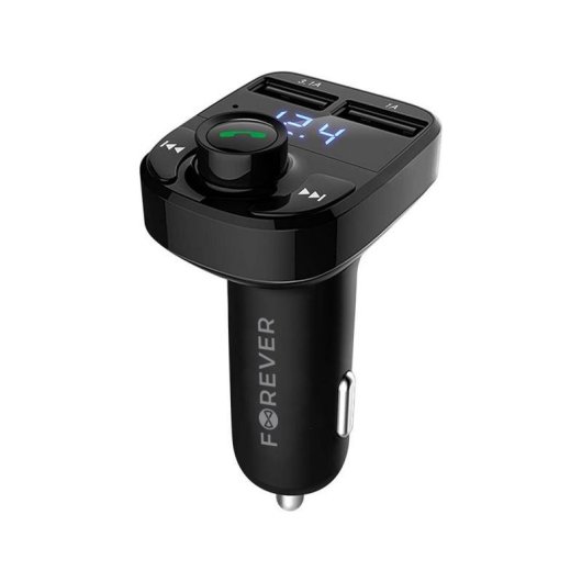 Transmissor FM Forever TR-330 Analógico LED Acendedor de Cigarros