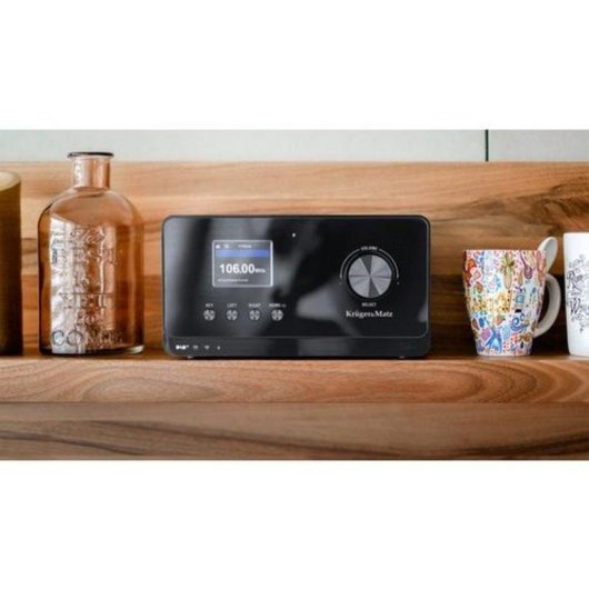 Rádio Pessoal Krüger&Matz KM0816 Bluetooth DAB+ FM 5W Preto