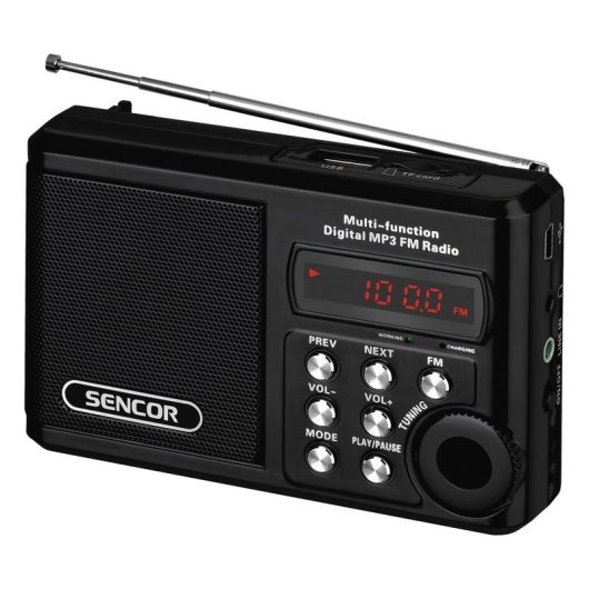 Radio Sencor SRD 215 B Analógica FM Negro 2 W