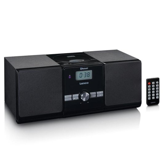 Microset Lenco MC-030BK 10W RMS Bluetooth 5.0 USB FM LCD Zwart