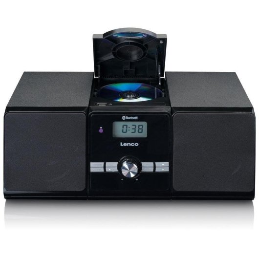 Microset Lenco MC-030BK 10W RMS Bluetooth 5.0 USB FM LCD Zwart