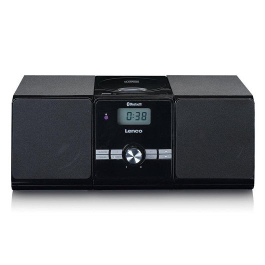 Microset Lenco MC-030BK 10W RMS Bluetooth 5.0 USB FM LCD Zwart