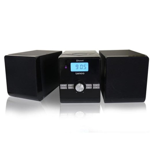 Microset Lenco MC-030BK 10W RMS Bluetooth 5.0 USB FM LCD Zwart