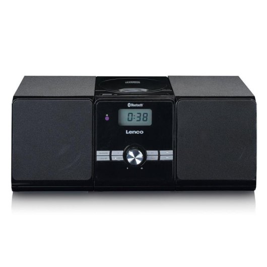 Microset Lenco MC-030BK 10W RMS Bluetooth 5.0 USB FM LCD Zwart
