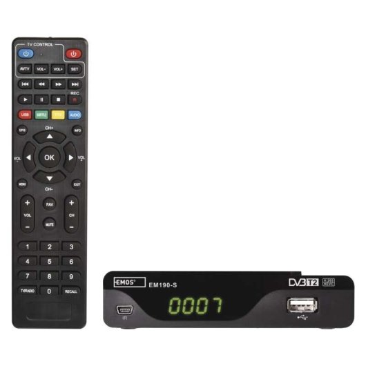Decodificador Emos EM190-S Full HD Satélite