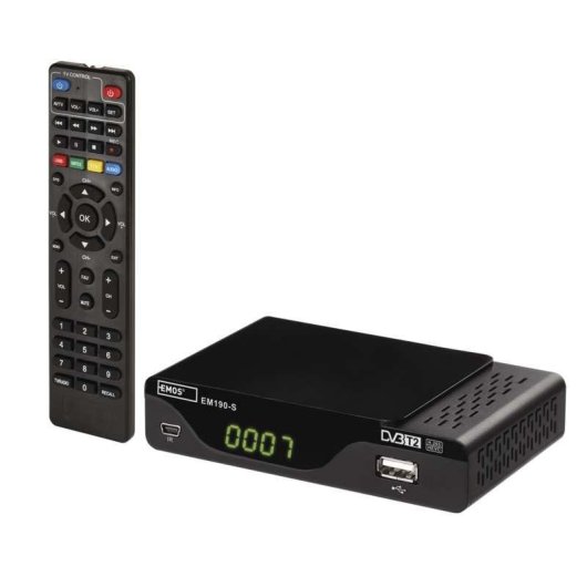 Decodificador Emos EM190-S Full HD Satélite