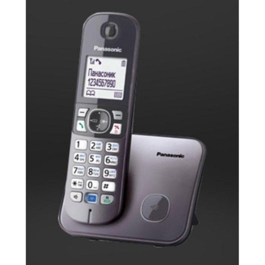 Teléfono DECT Panasonic KX-TG6811 Negro Altavoz Identificador de llamadas
