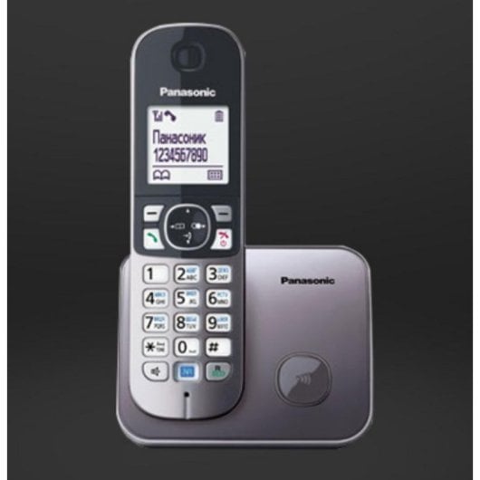 Teléfono DECT Panasonic KX-TG6811 Negro Altavoz Identificador de llamadas