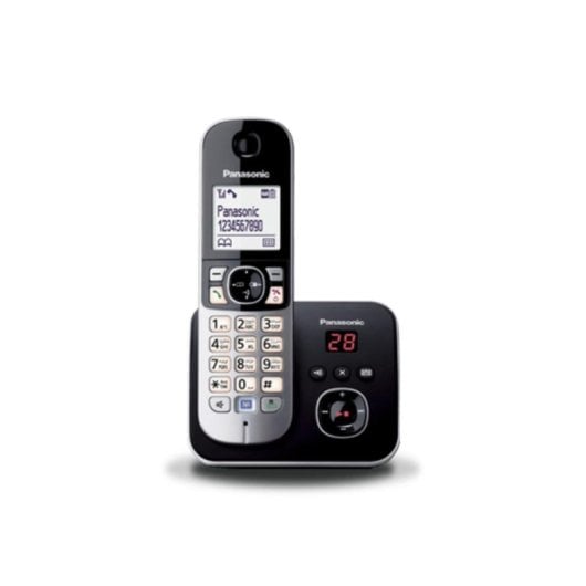 Teléfono DECT Panasonic KX-TG6821 Altavoz 120 entradas Identificador de llamadas Negro Plata