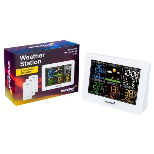 Estacao Meteorologica Levenhuk Wezzer Plus Lp60 com 3 Sensores Remotos