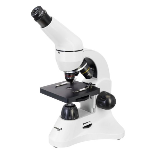 Microscópio Levenhuk Rainbow 50L Plus Branco Kit de Experiências Educativas